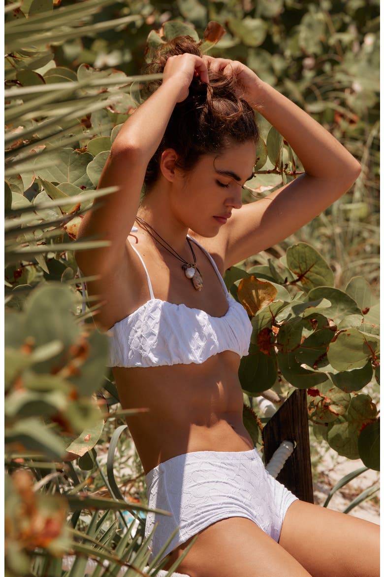 Perri Jacquard Bikini Top, Alternate, color, WHITE