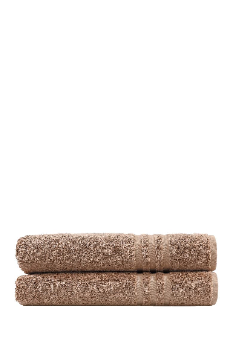 Denzi Bath Towels - Set of 2 - Latte, Main, color, LATTE