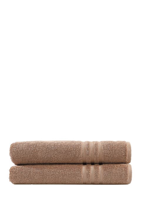 Denzi Bath Towels - Set of 2 - Latte