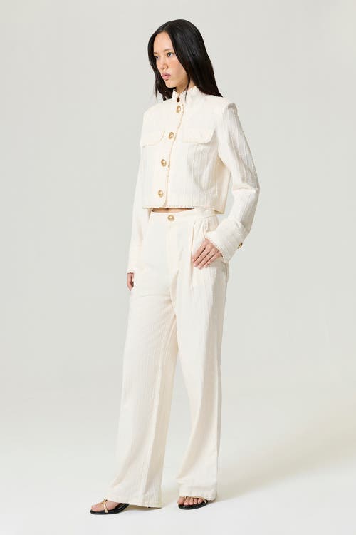 Nocturne Ruffle Trim Detailed Pants In White