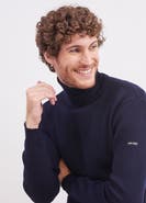 Saint James ROULE - Tight Fit Turtleneck Breton Sweater