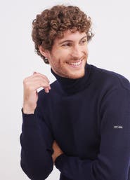 Saint James ROULE - Tight Fit Turtleneck Breton Sweater