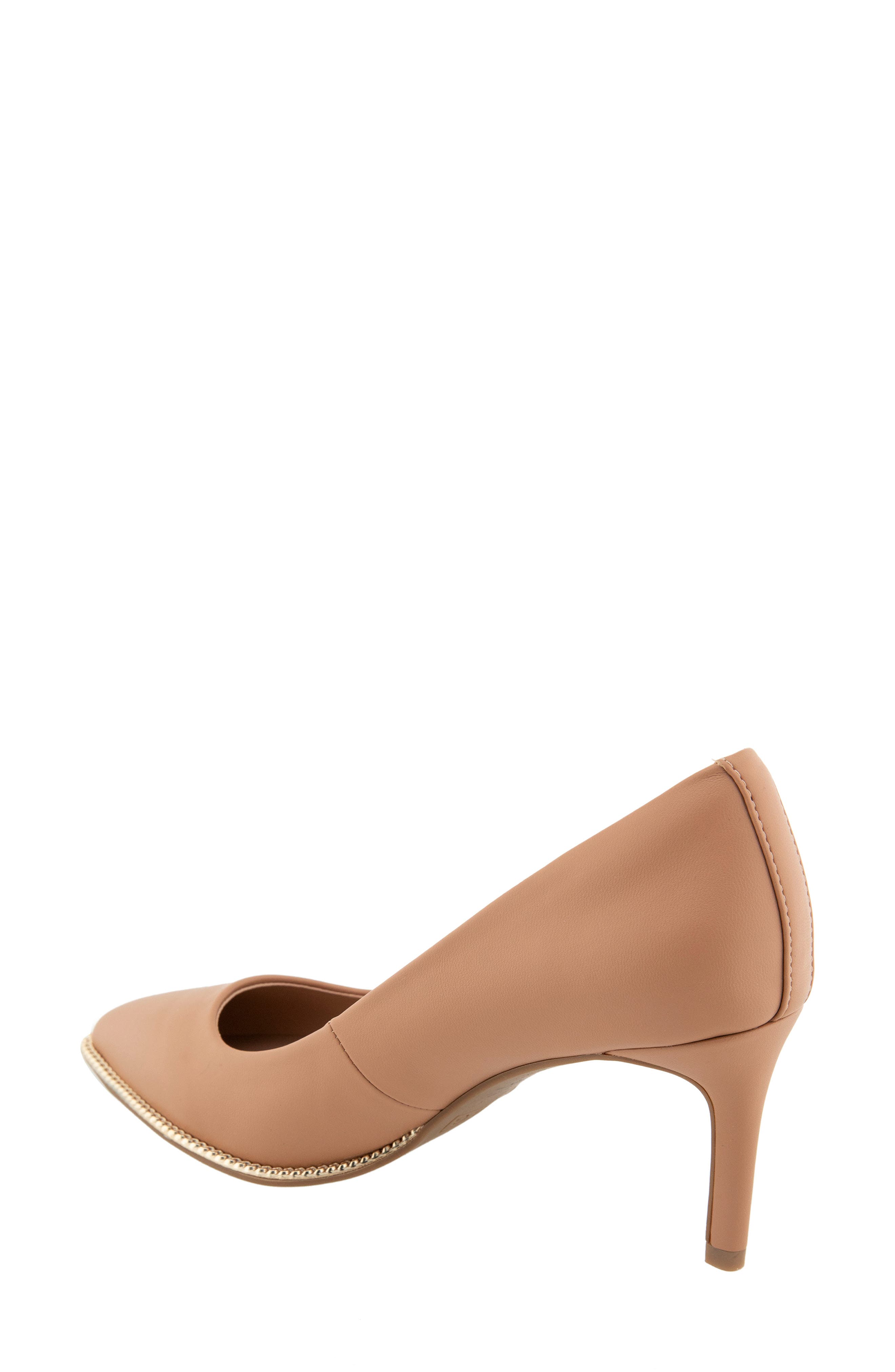 Clara Chain Pointed Toe Pump, Alternate, color, TAN