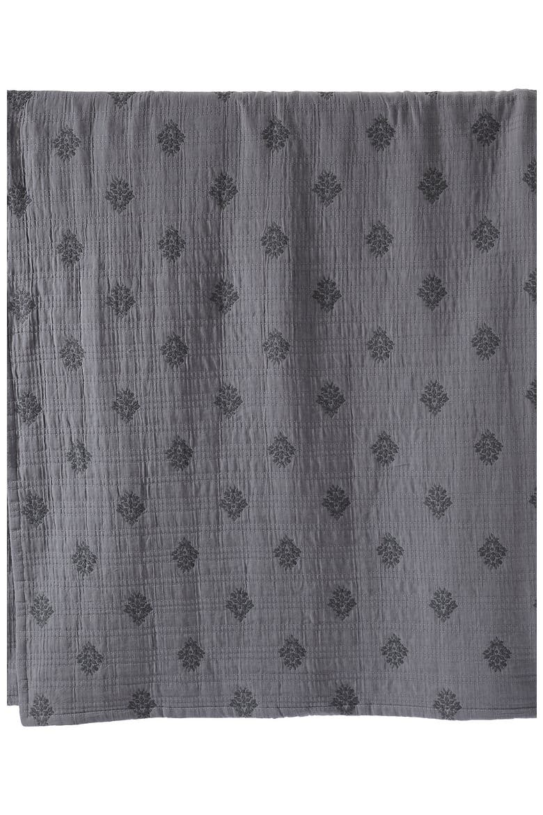 Embroidered Matelasse Bed Coverlet, Alternate, color, Ultimate Gray Medallion Floral