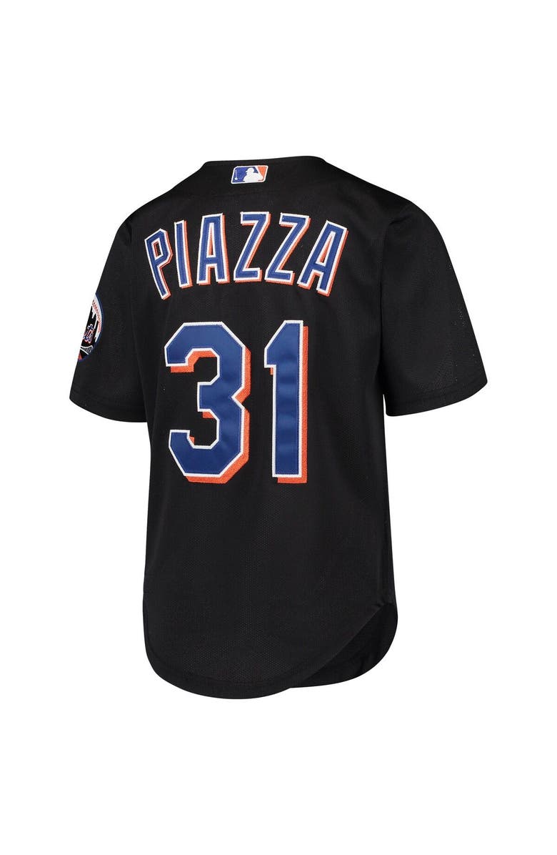 Mitchell & Ness Youth Mitchell & Ness Mike Piazza Black New York Mets Cooperstown Collection Mesh Batting Practice Jersey, Alternate, color, Black