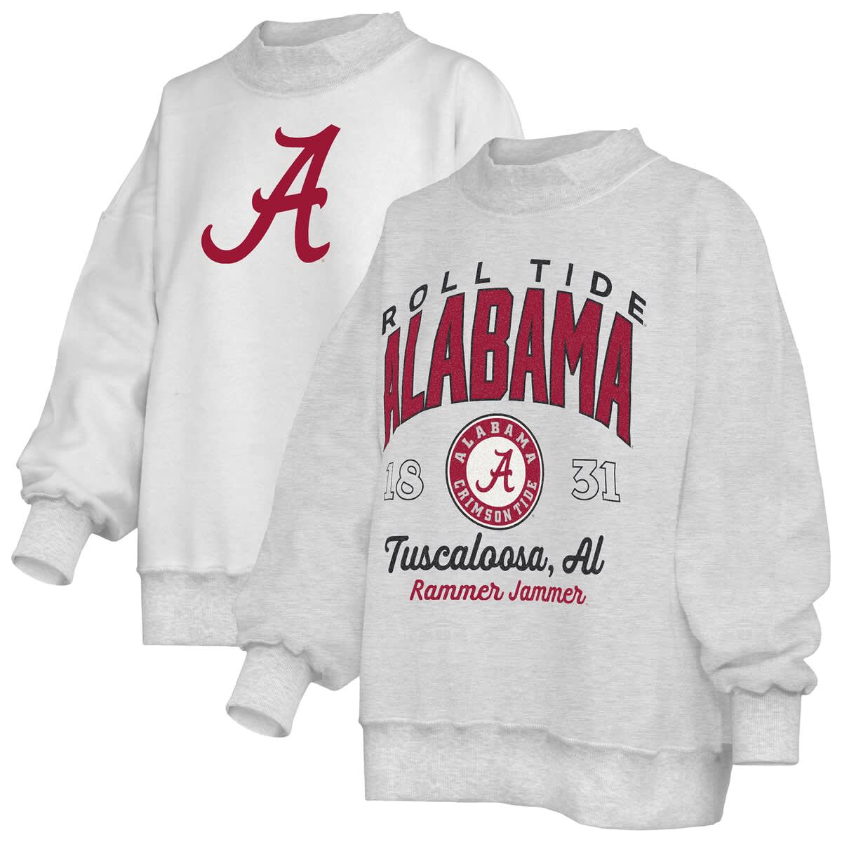 Pressbox Heather Gray Alabama Crimson Tide Reversible Sweatshirt In Multi