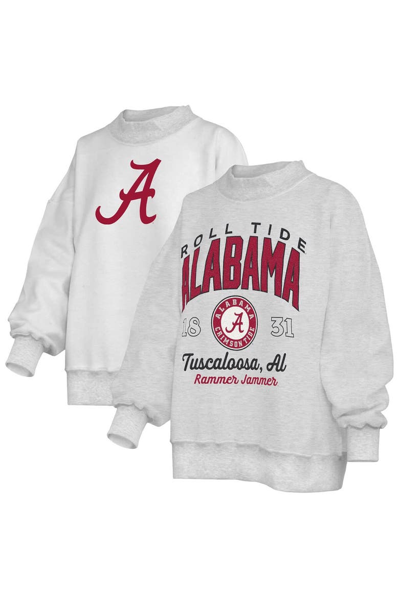 Women's Pressbox  Heather Gray Alabama Crimson Tide Reversible Sweatshirt, Main, color, Heather Gray