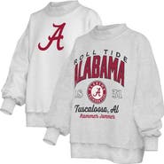 PRESSBOX Women's Pressbox Heather Gray Alabama Crimson Tide Reversible Sweatshirt