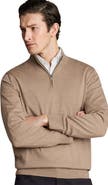 Charles Tyrwhitt Merino Zip Neck Long Sleeve Sweater