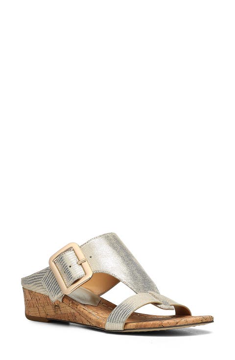 Vine Buckled Wedge Sandal (Women)