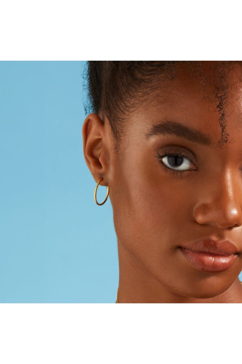 Medium Hoop Earrings, Alternate, color, Gold 9k