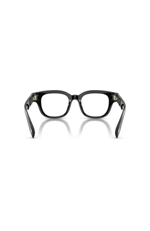 Brunello Cucinelli 48mm Rectangle Optical Glasses In Black