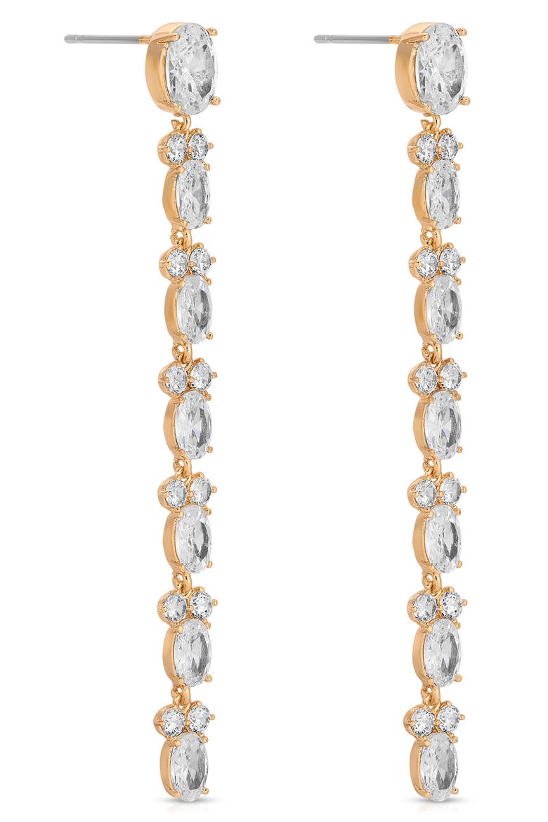 Dainty Marquise Sweet Linear Earrings, Alternate, color, GOLD