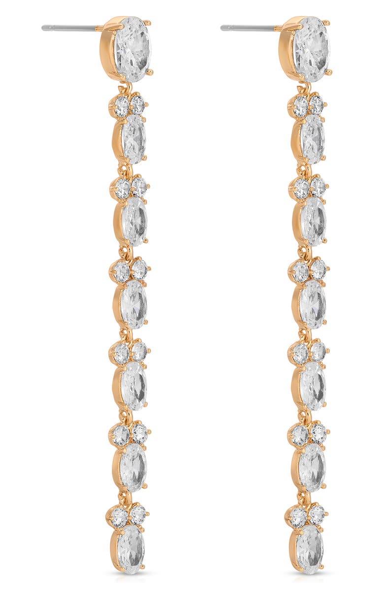 Ettika Dainty Marquise Sweet Linear Earrings, Alternate, color, Gold