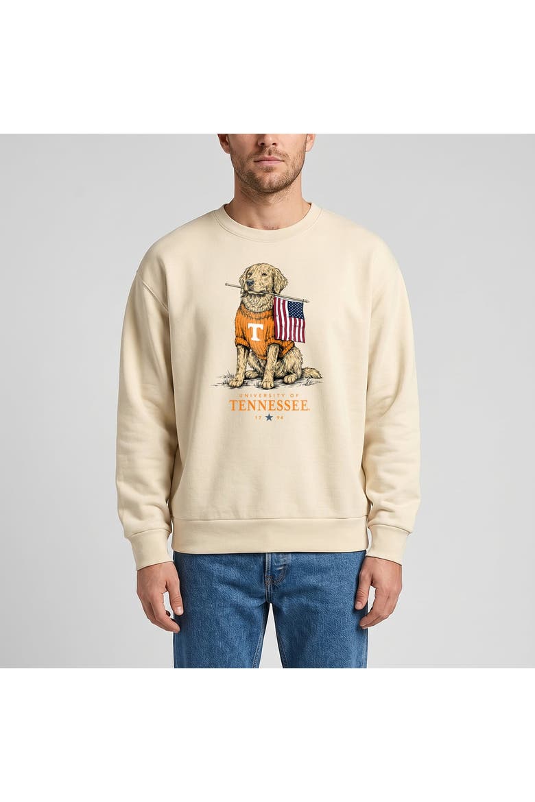 Unisex Uscape Apparel Cream Tennessee Volunteers Americana Good Boy Ribbed Premium Sweatshirt, Main, color, Cream