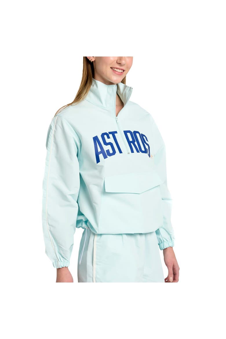 Women's Lusso Light Blue Houston Astros Parker Half-Zip Jacket, Alternate, color, Light Blue