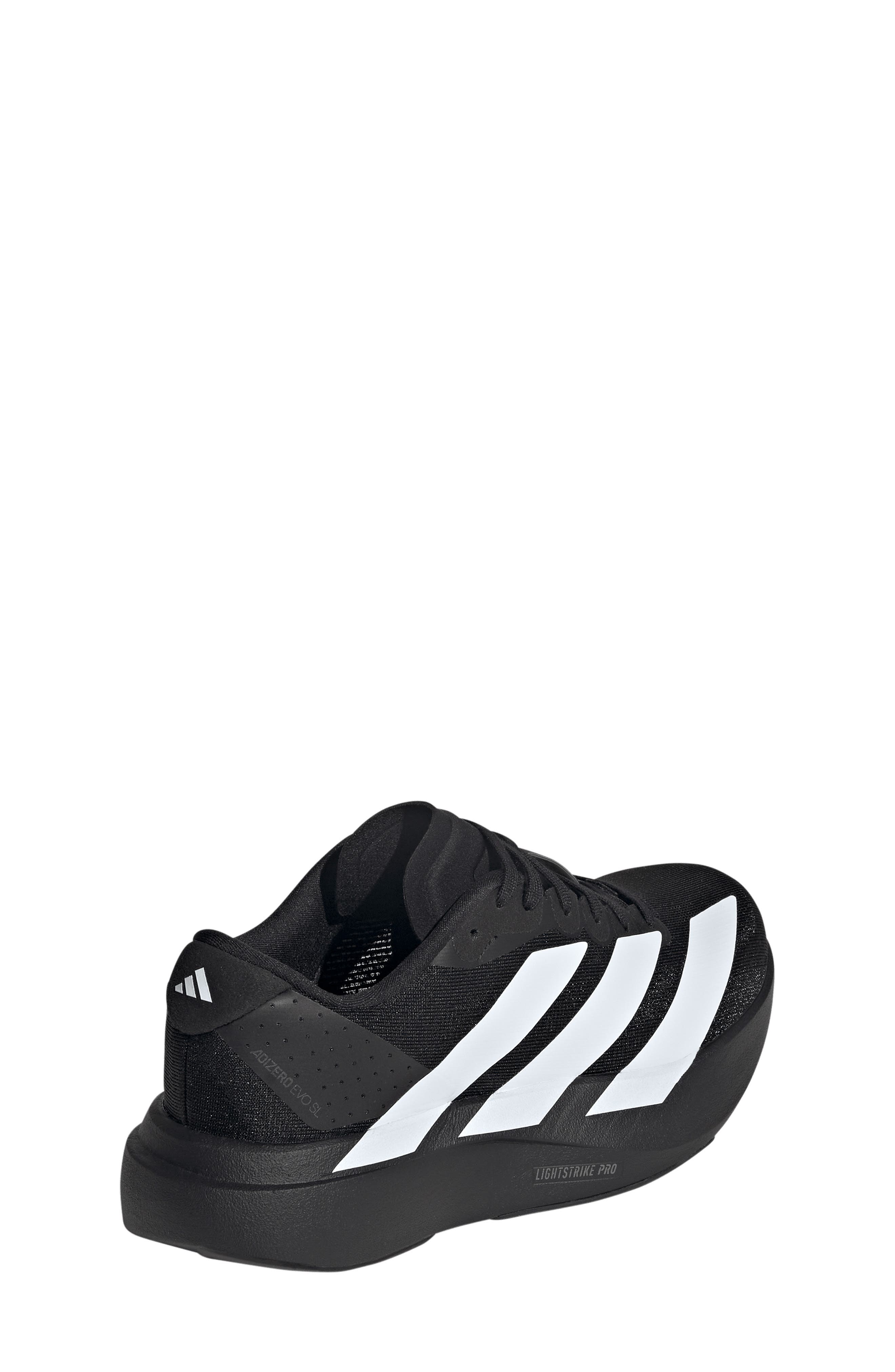 adidas Kids' Adizero Evo SL Running Shoe, Alternate, color, Core Black/ White/ Carbon