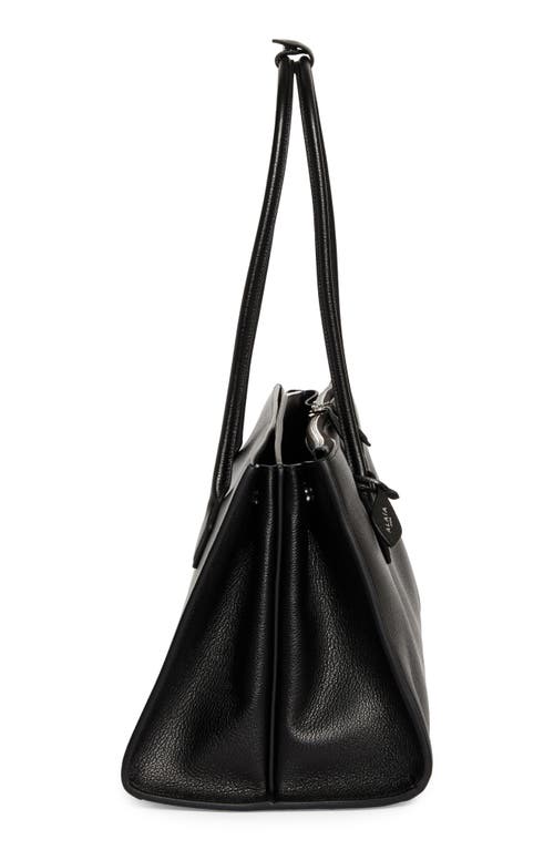 Alaïa Le Teckel Shoulder Bag In Grained Leather In Noir