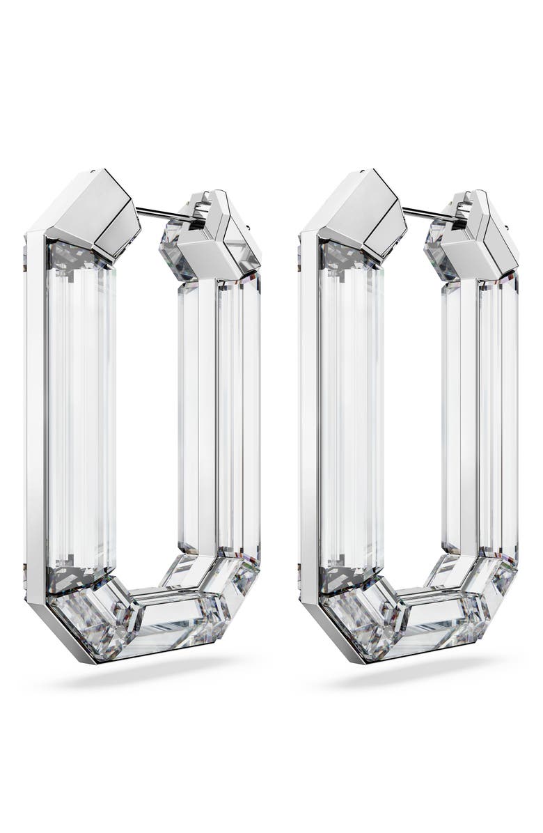 Swarovski Lucent Hoop Earrings, Alternate, color,