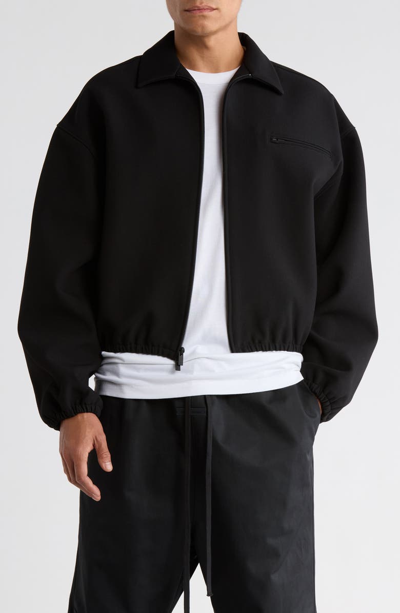 Fear of God Essentials Bonded Canvas Zip Jacket, Main, color, 