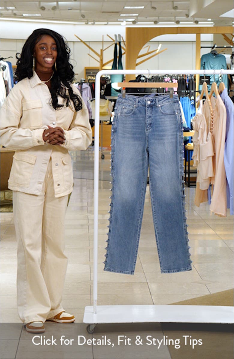 Embellished Straight Leg Jeans, sales video thumbnail