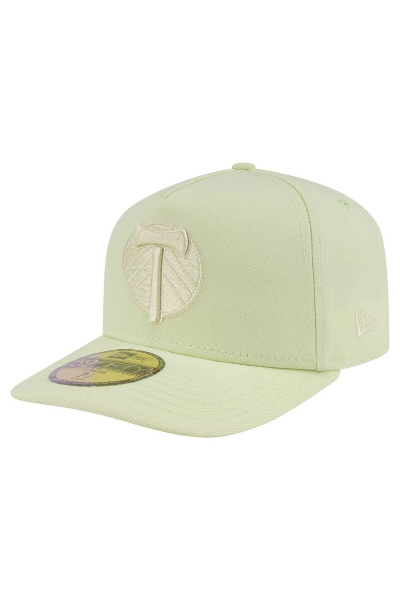 Men's New Era Green Portland Timbers Color Pack A-Frame 59FIFTY Fitted Hat, Alternate, color, Green
