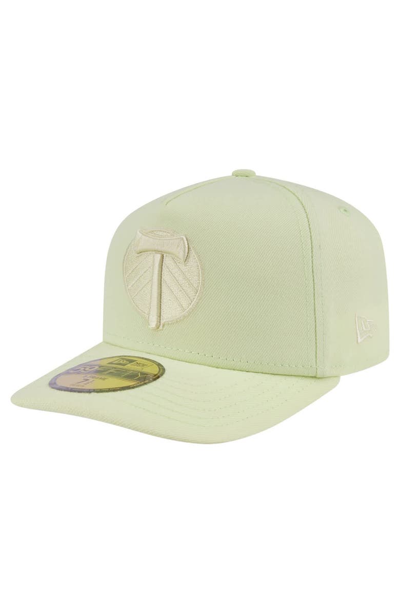 New Era Men's New Era Green Portland Timbers Color Pack A-Frame 59FIFTY Fitted Hat, Alternate, color, Green