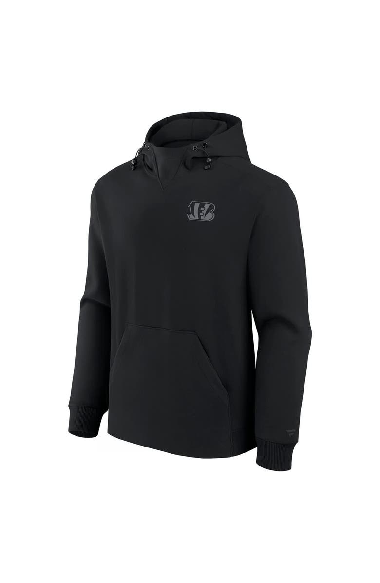 FANATICS Unisex Fanatics Black Cincinnati Bengals Front Office Tonal Tri-Blend Pullover Hoodie, Alternate, color, Black