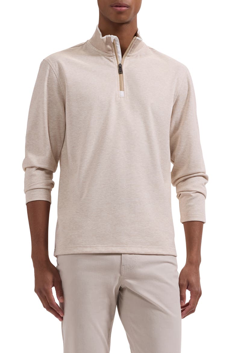 Soft Touch Quarter Zip Pullover, Main, color, SAND