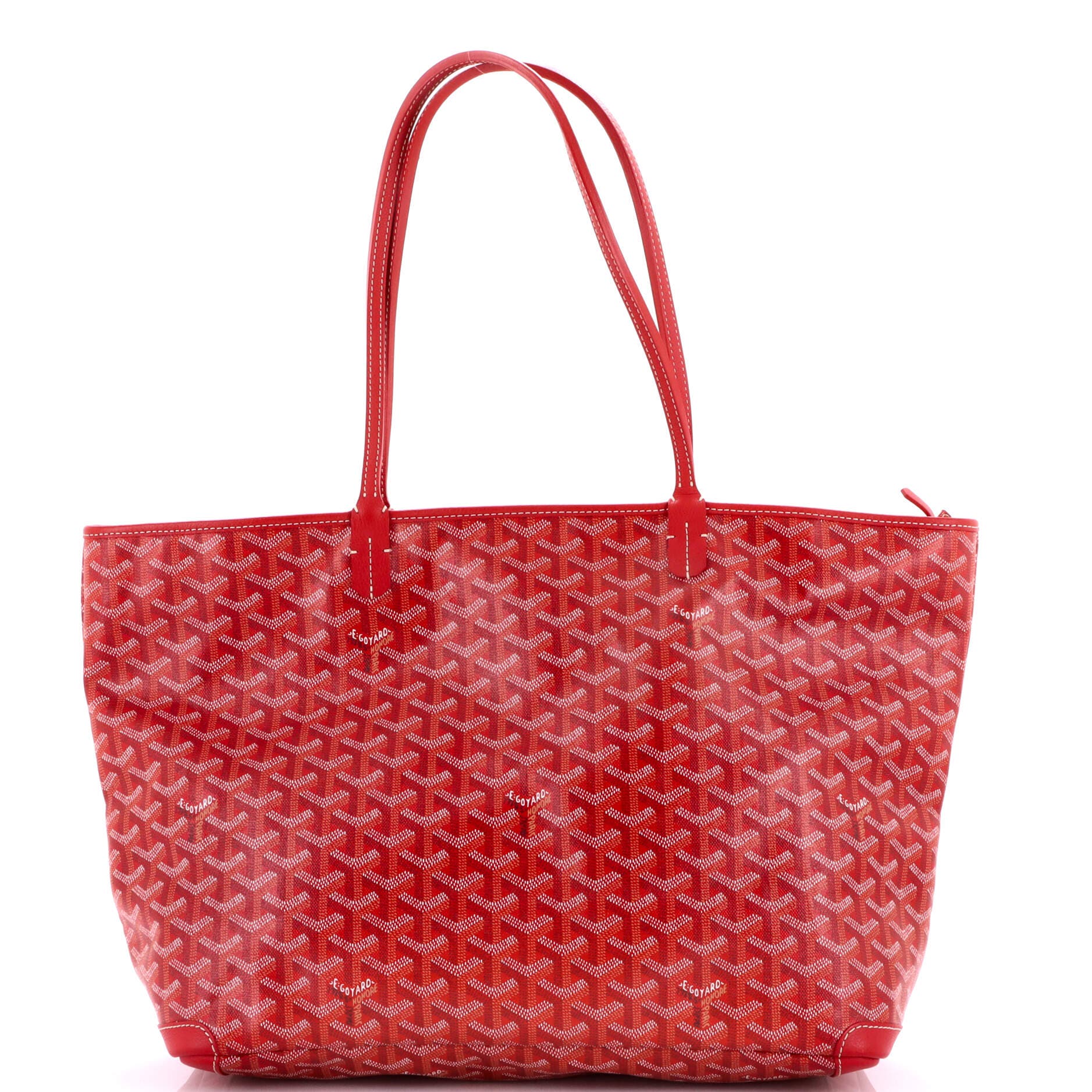 Pre-Owned Goyard Artois Tote Coated Canvas MM, Main, color, Red