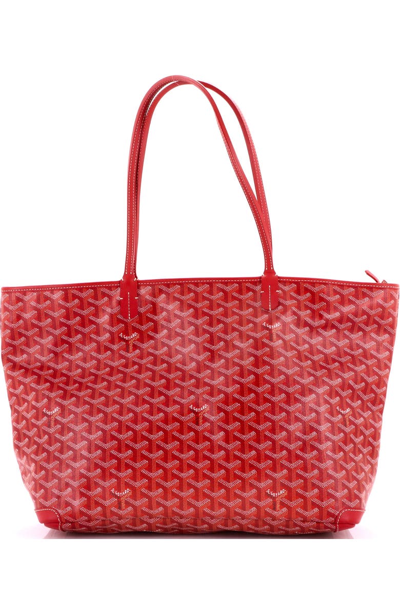 Pre-Owned Goyard Artois Tote Coated Canvas MM, Main, color, Red
