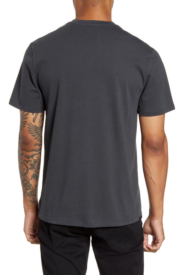Regular Fit Garment Dyed V-Neck T-Shirt, Alternate, color, WASHED BLACK