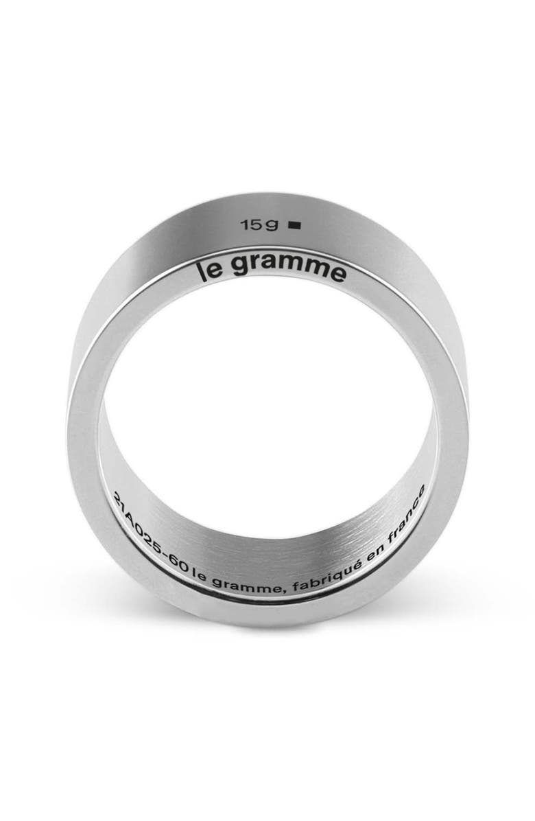 le gramme Men's 15G Polished Sterling Silver Ribbon Band Ring, Alternate, color, 