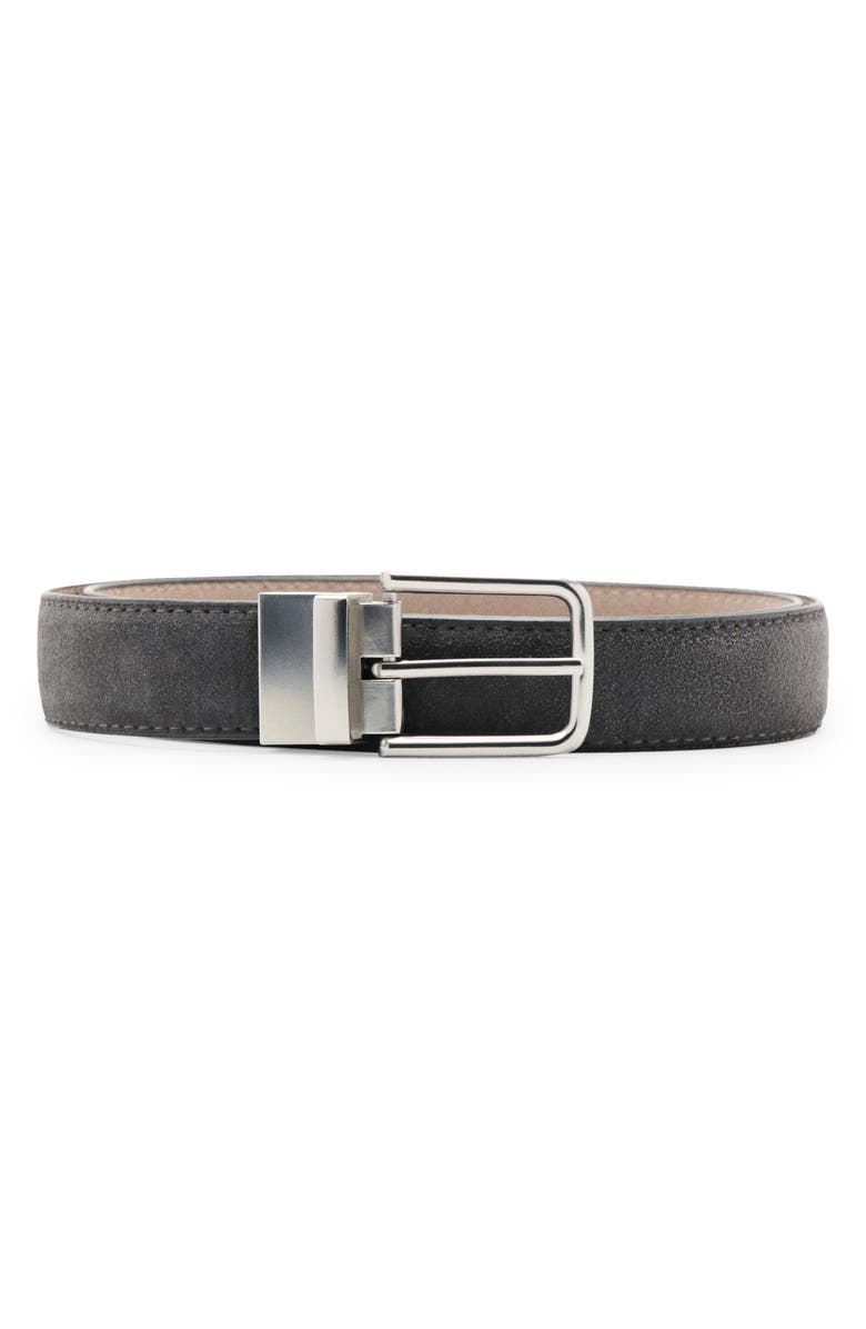 MANGO Reversible Suede Belt, Main, color, Sand