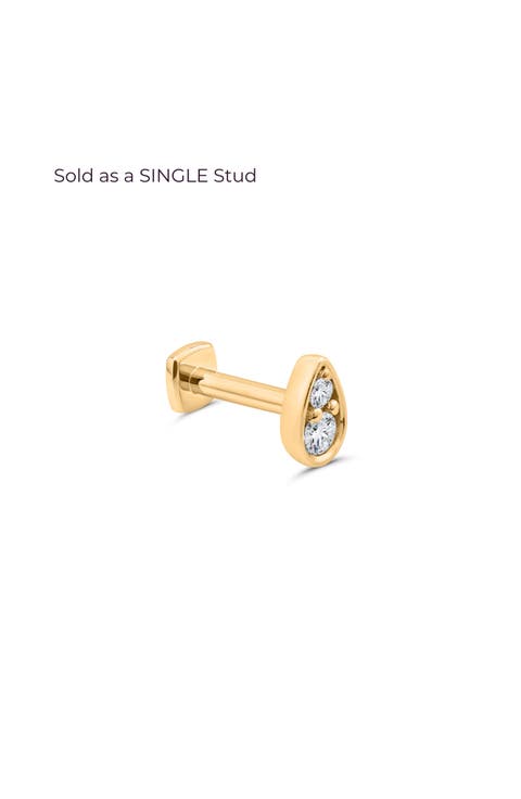 Perfect-Pear Flat Back Stud