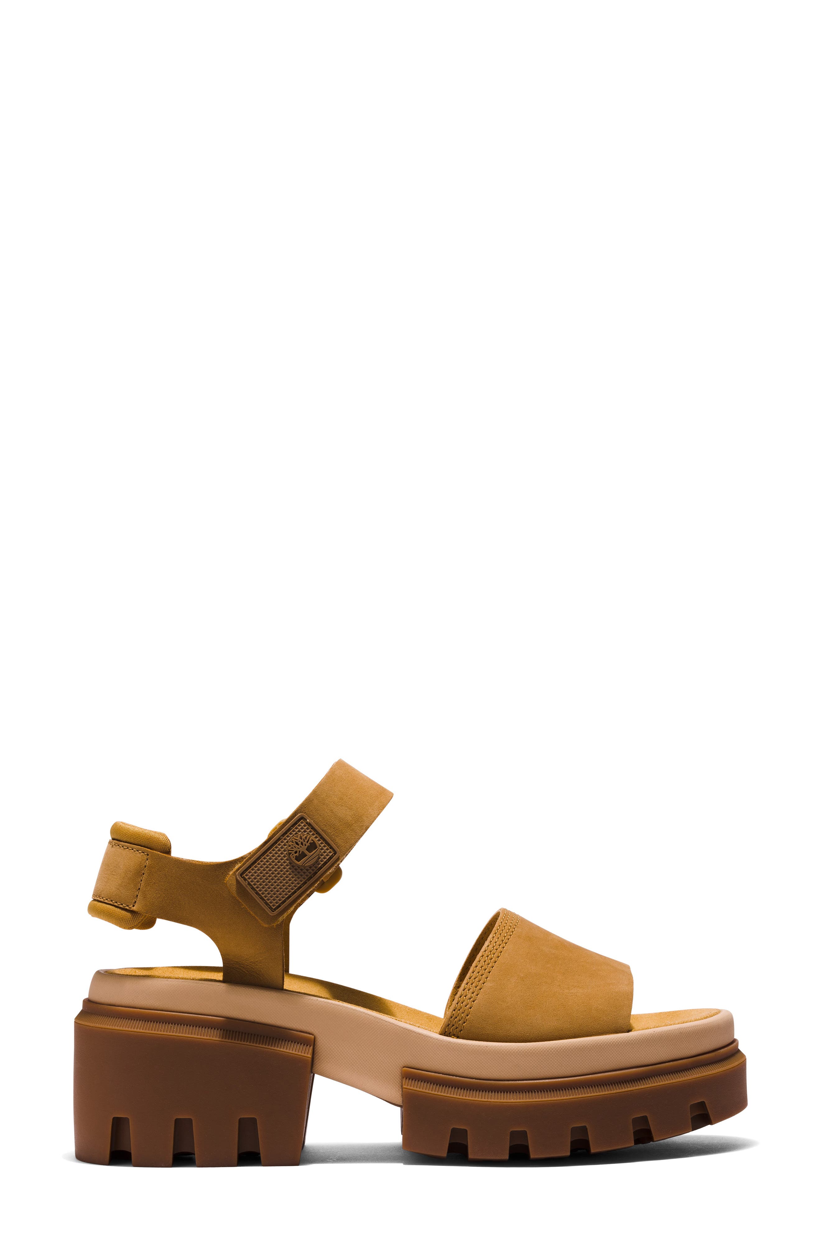 Everleigh Platform Sandal, Alternate, color, WHEAT NUBUCK