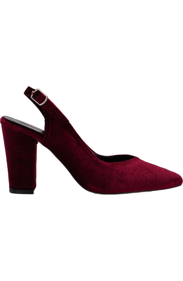 Forever & Always Shoes Emma Slingback Heels, Main, color, Burgundy
