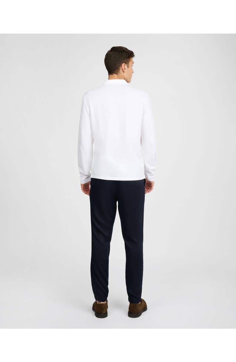 Onia Long Sleeve Pique Polo, Alternate, color, White