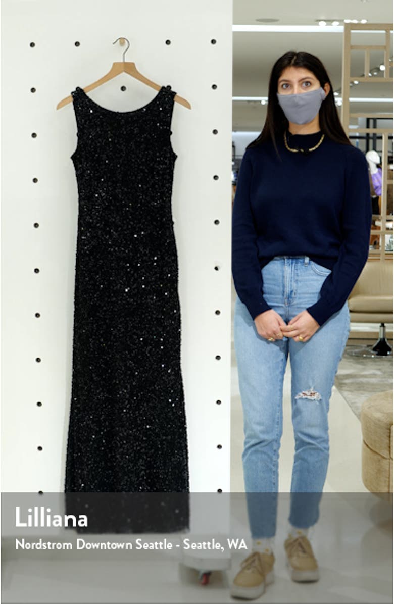 Sequin Mesh A-Line Gown, sales video thumbnail