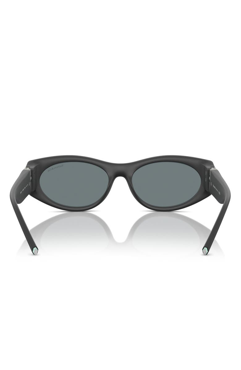 Tiffany & Co. 55mm Oval Sunglasses, Alternate, color, Black Grey