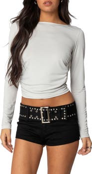 EDIKTED Kristy Open Cowl Back Top