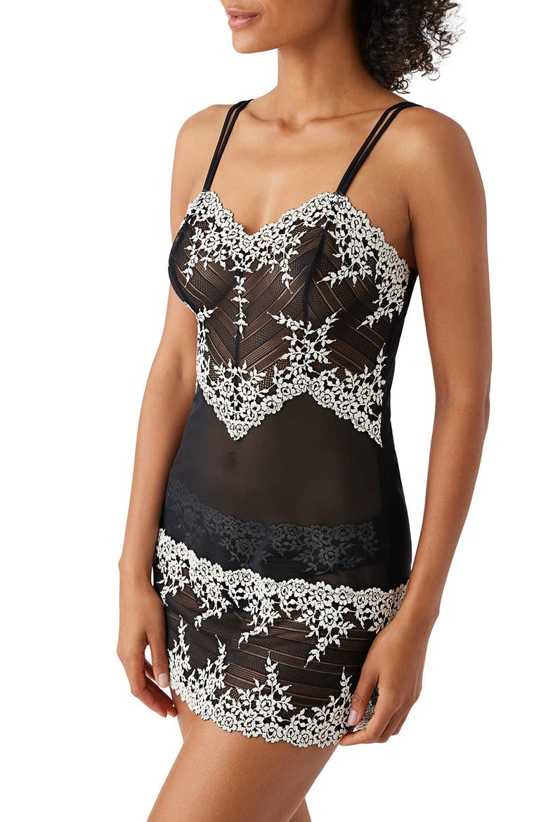 Embrace Lace® Chemise, Alternate, color, BLACK