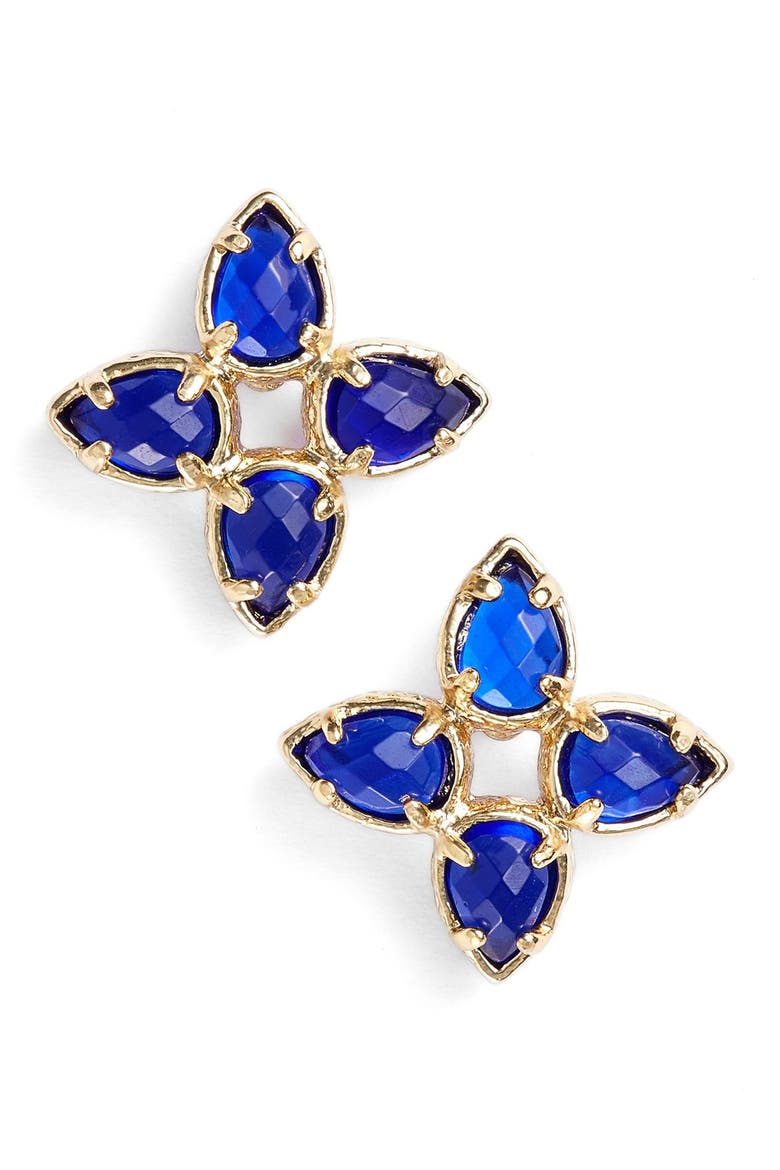 'Tavi' Stud Earrings, Main, color, COBALT