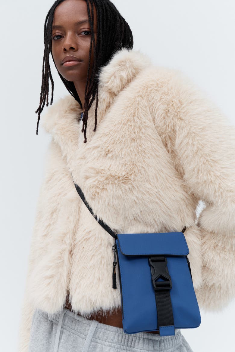 Fluffy Jacket With Funnel Collar, Main, color, Cream