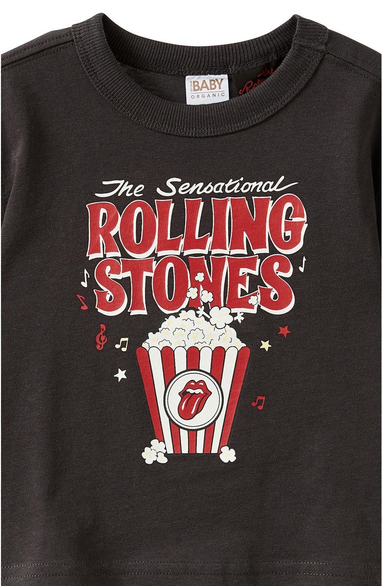 Cotton On Kids Bobbi Short Sleeve Lcn Tee, Alternate, color, Phantom Rolling Stones