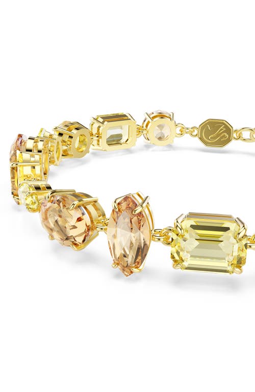 Swarovski Gema Mixed Cut Crystal Flex Bracelet In Gold