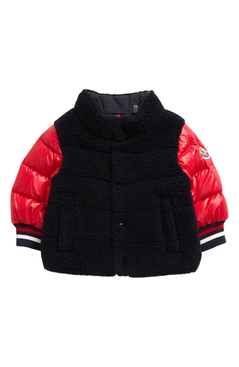 Moncler Kids' Tyler Mixed Media Puffer Jacket, Main, color, 