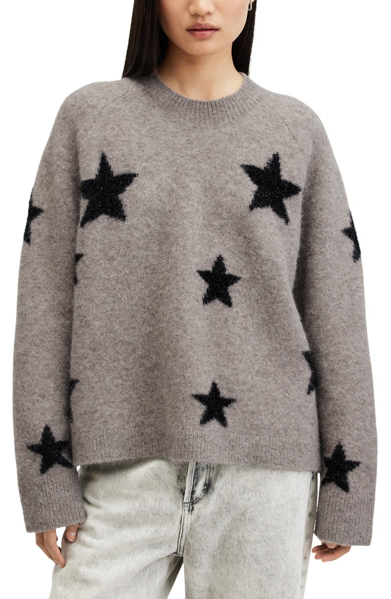 AllSaints Starlet Sweater, Main, color, Doe Brown