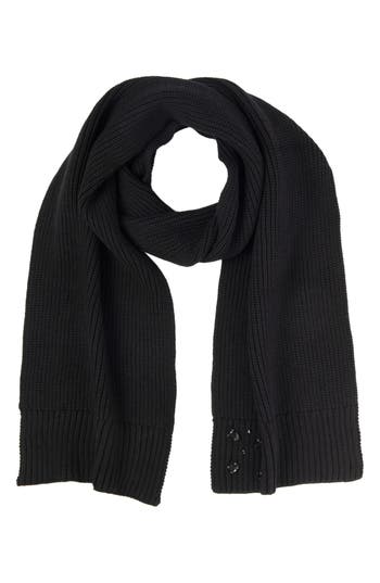 San Diego Hat Knit Scarf In Black