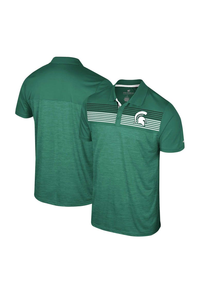 Men's Colosseum Green Michigan State Spartans Langmore Polo, Main, color, Green